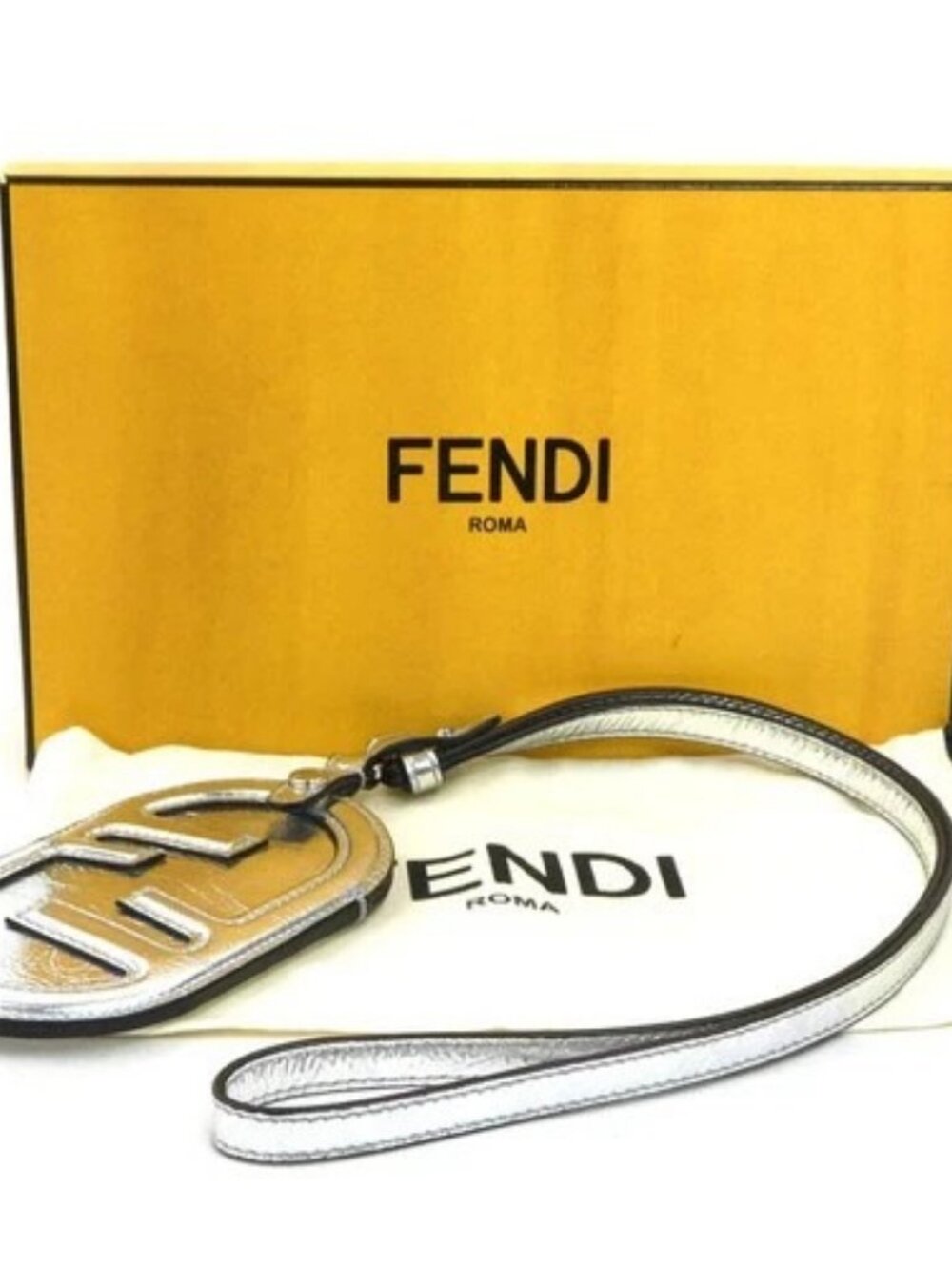 Auth FENDI Pass Case Holder Silver Leather - 56556a - Picture 9 of 9